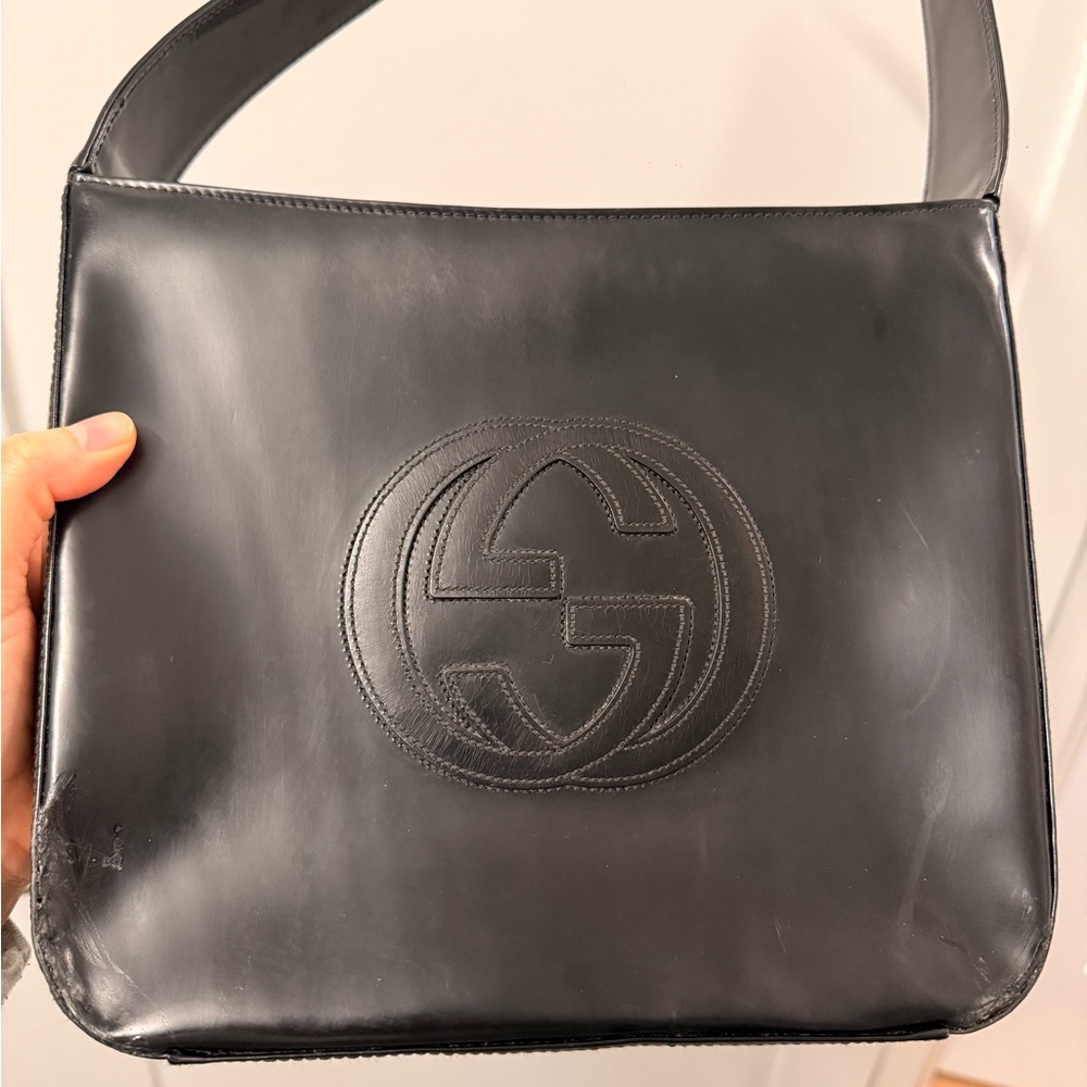 GUCCI Monogram Leather Tote Bag - Picture 3 of 8